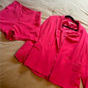Pink Blazer and shorts Matching Set